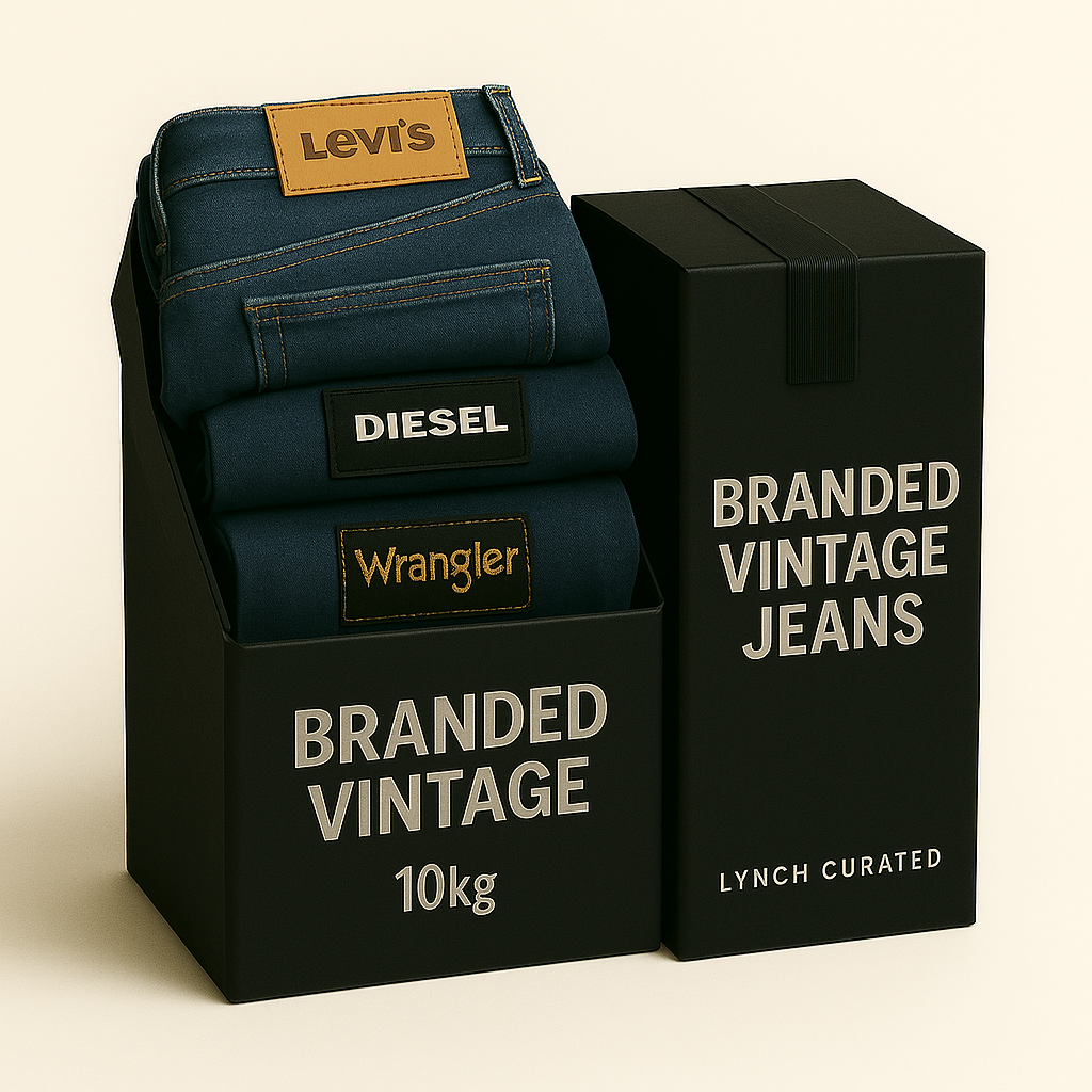 Branded vintage jeans box
